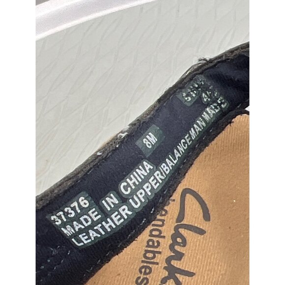 Clarks Bendables Ina Slingback Sandals Womens 8 Round Toe Black Leather Preppy - Picture 4 of 9